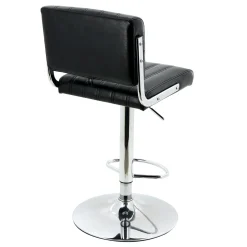Warren Black Faux Leather Adjustable Barstool Premium