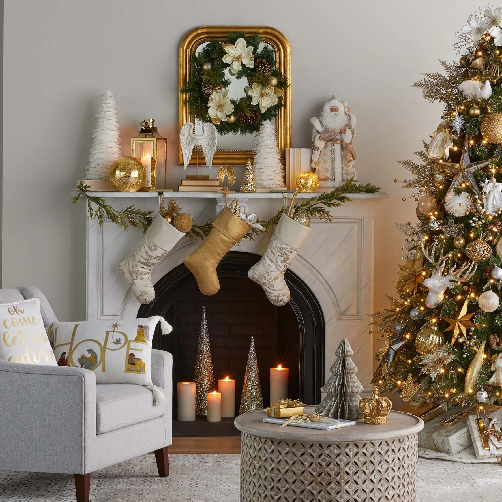 Wood Cutout Drum Coffee Table Online Discount