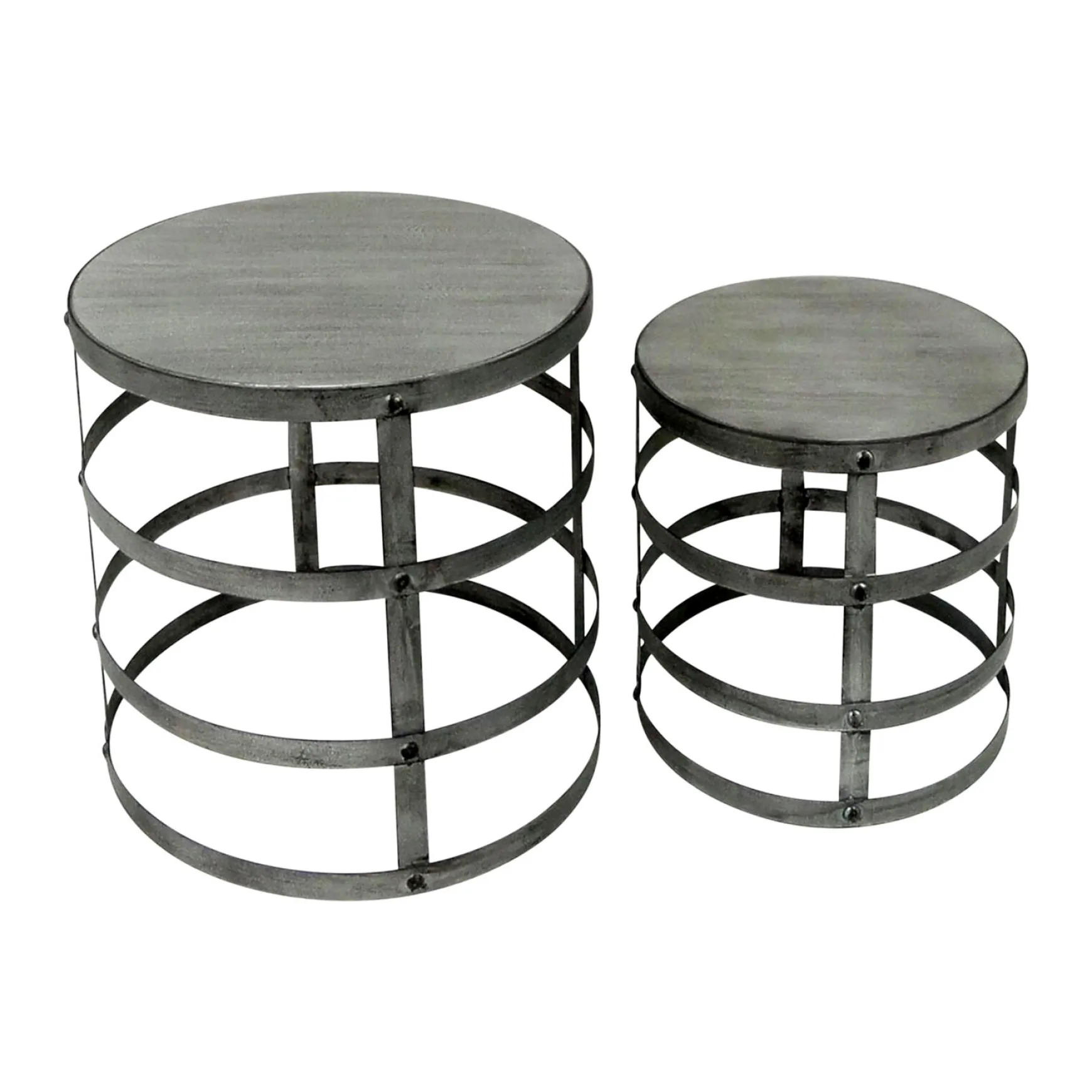 Wood Top Plant Stand With Metal Base, Large Outlet