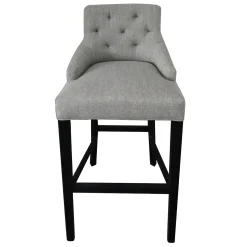 York Grey Upholstered Tufted Barstool Bargain Sale