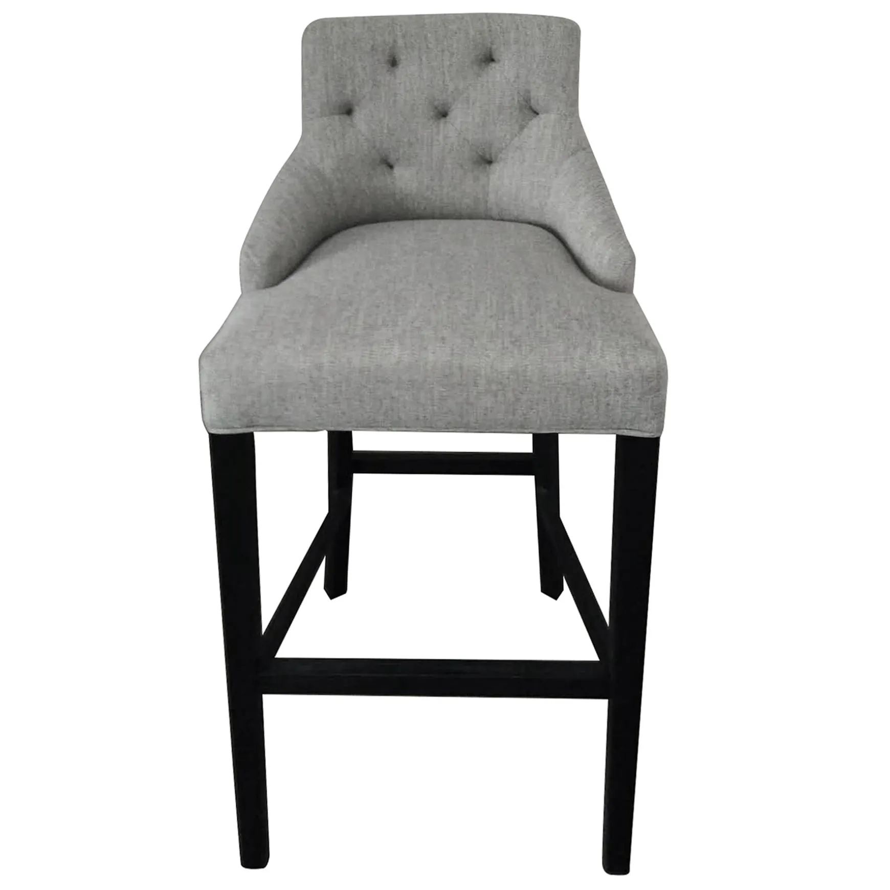 York Grey Upholstered Tufted Barstool Bargain Sale